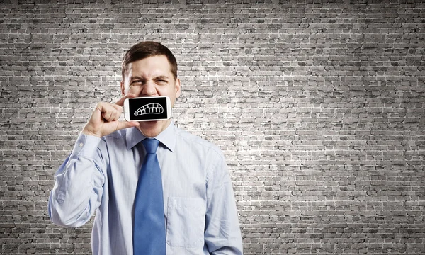 Guy with mobile phone — Stock Photo, Image