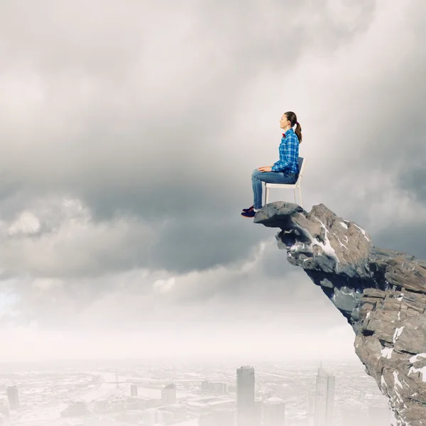 Woman in chair — Stock Photo, Image