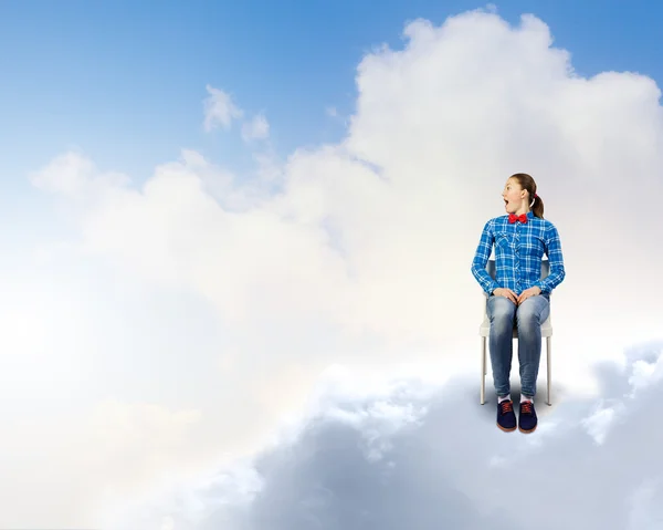 Mujer en el cielo —  Fotos de Stock