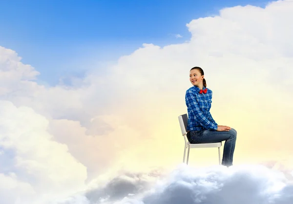 Woman in heaven — Stock Photo, Image