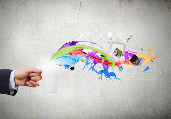 Cup in hand — Stock Photo, Image