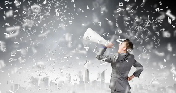 Man with trumpet — Stock Photo, Image