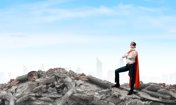 Vastbesloten superman — Stockfoto