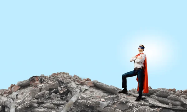 Beslutsamma superman — Stockfoto