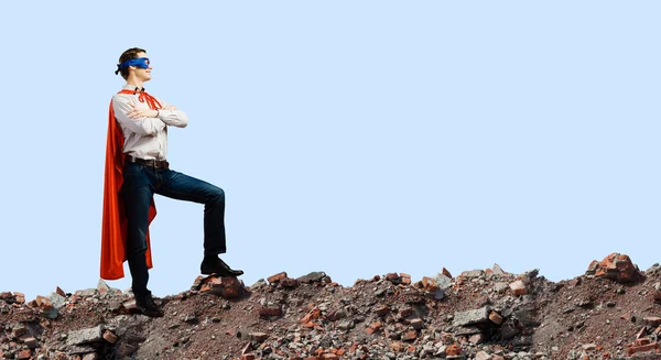 Determined superman — Stock Photo, Image