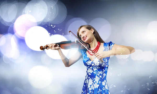 Violinista donna — Foto Stock