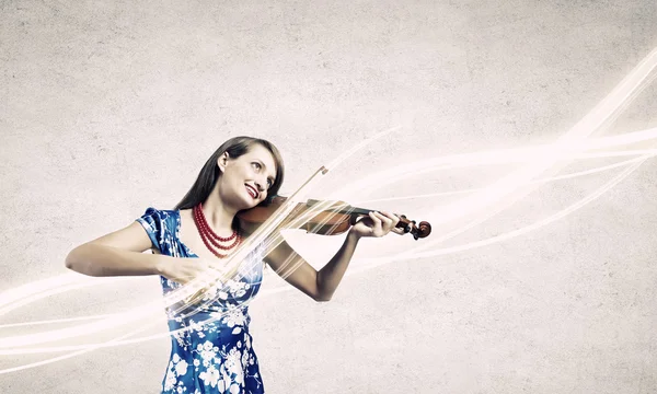 Violinista donna — Foto Stock