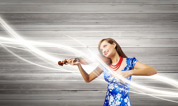 Woman violinist — Stock Photo, Image