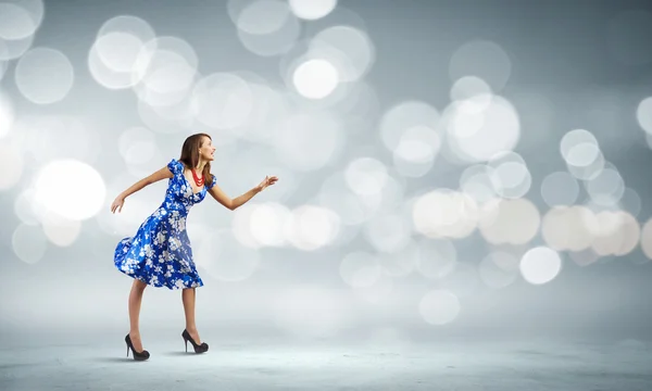 Woman in dress — Stock Photo, Image