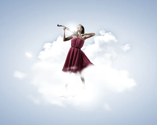 Mulher com Violino — Fotografia de Stock