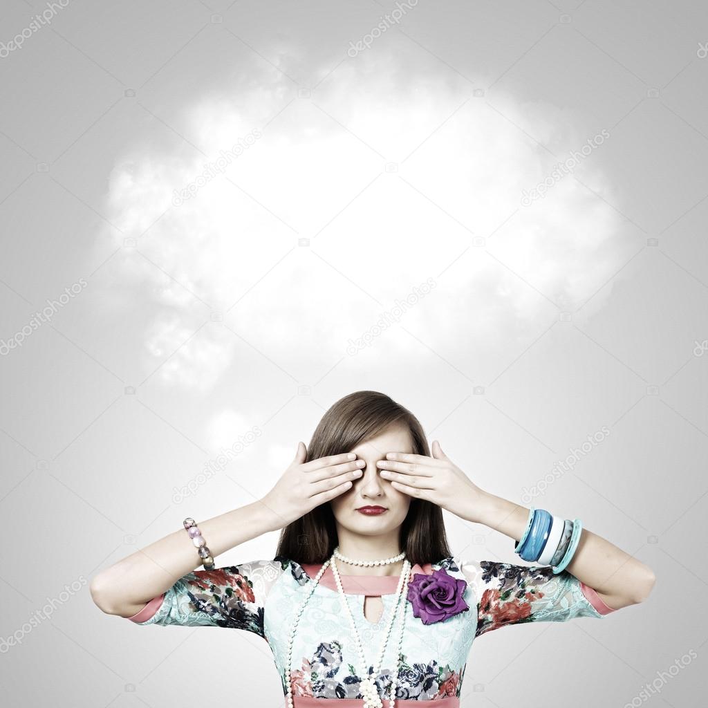 Woman with closed eyes