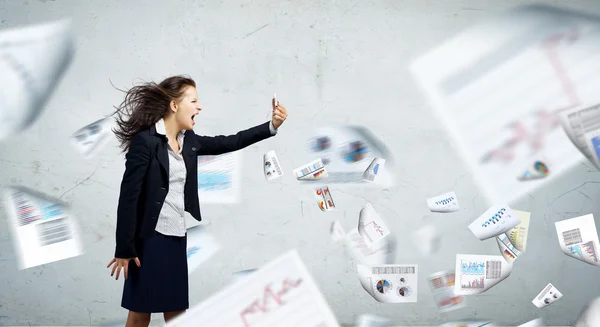 Angry businesswoman — Stock Photo, Image