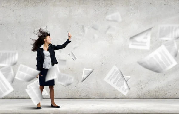 Angry businesswoman — Stock Photo, Image