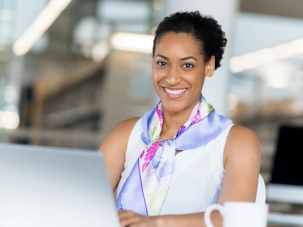 Technology and hard work bring success — Stock Photo, Image