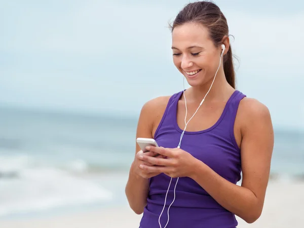 Music will help me keep my pace — Stock Photo, Image