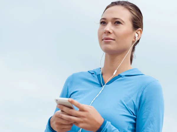 I need good music for my run — Stock Photo, Image