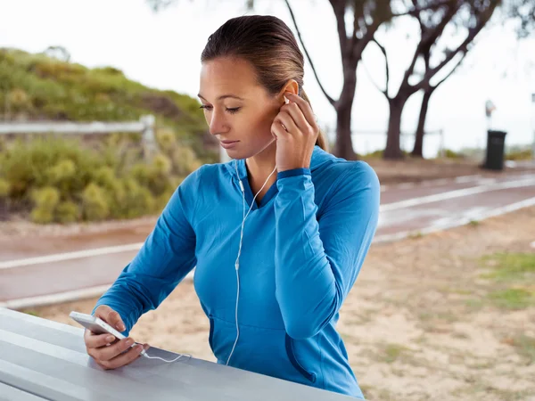 Music will help me exercising — Stock Photo, Image