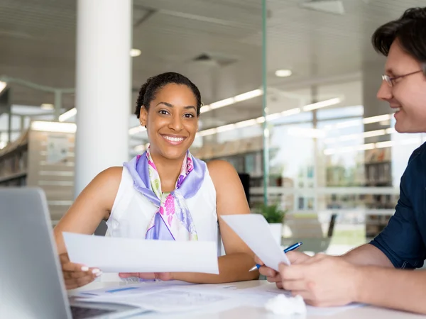 Happy to work together — Stock Photo, Image