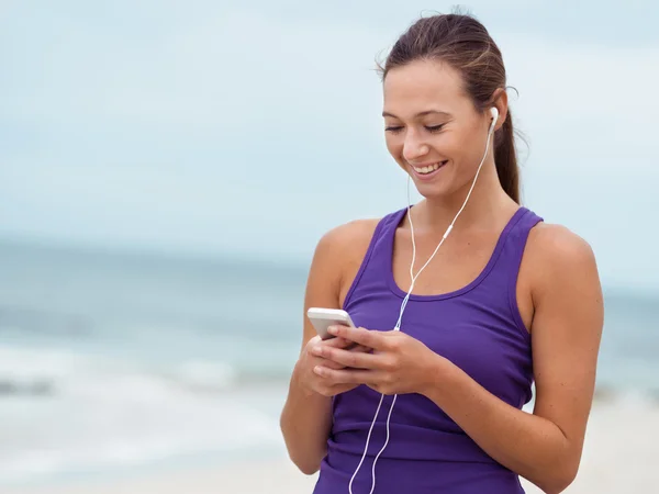 Music will help me keep my pace — Stock Photo, Image