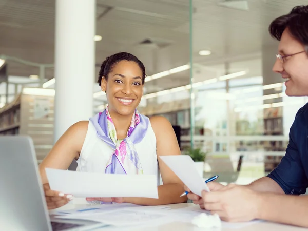 Happy to work together — Stock Photo, Image