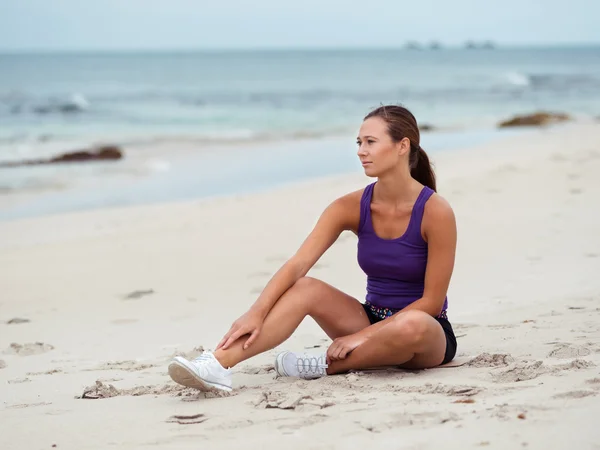 I enjoy this fitness in the morning — Stock Photo, Image