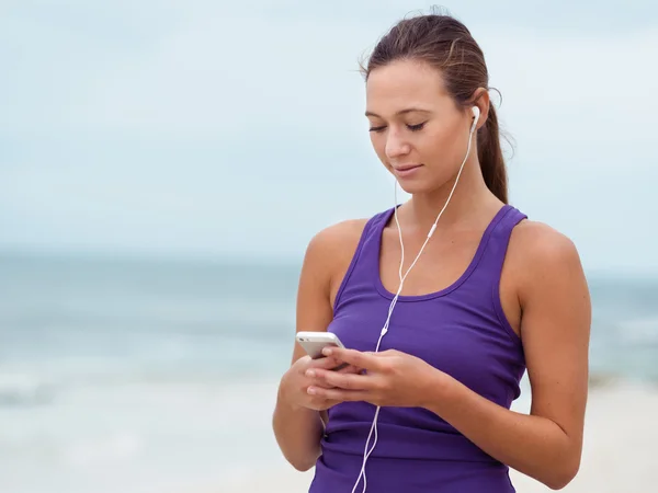 Music will help me keep my pace — Stock Photo, Image