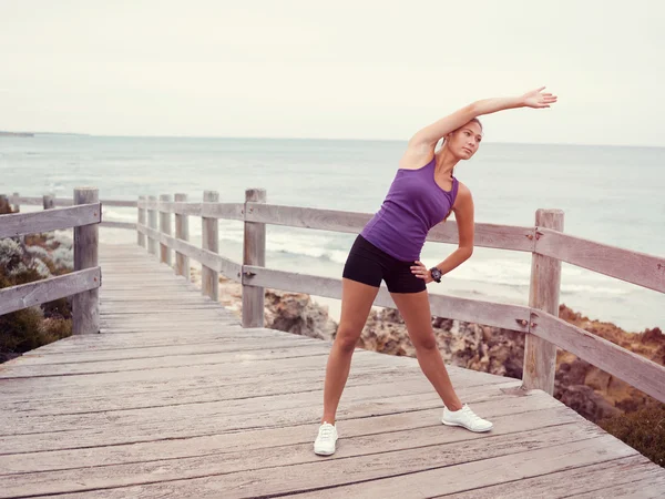 Stretching houdt me flexibele — Stockfoto