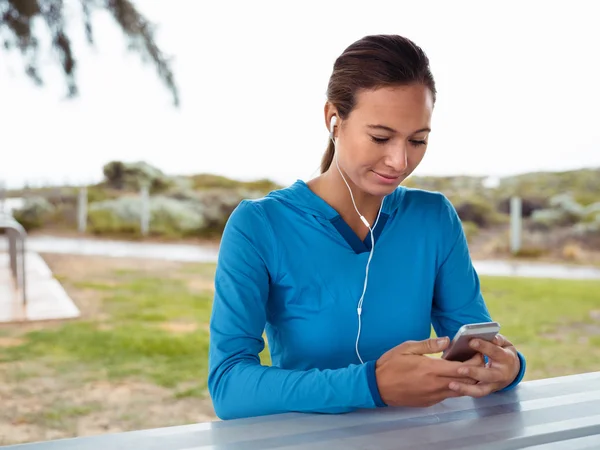 Looking for my running music — Stock Photo, Image