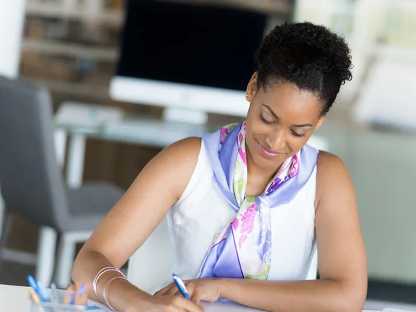 I am happy to work here — Stock Photo, Image