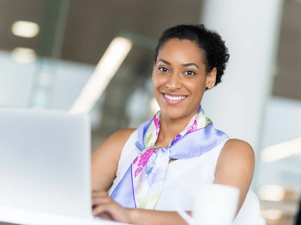 Technology and hard work bring success — Stock Photo, Image