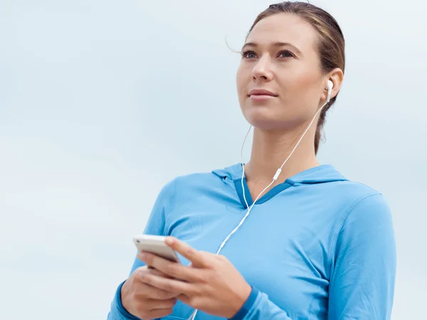 I need good music for my run — Stock Photo, Image