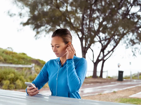 Music will help me exercising — Stock Photo, Image