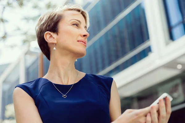 Hello there from business lady — Stock Photo, Image