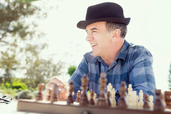 Tänkande schack strategi — Stockfoto