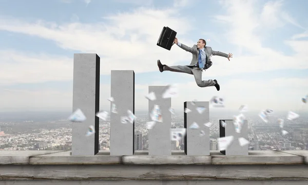 En la escalera del éxito — Foto de Stock