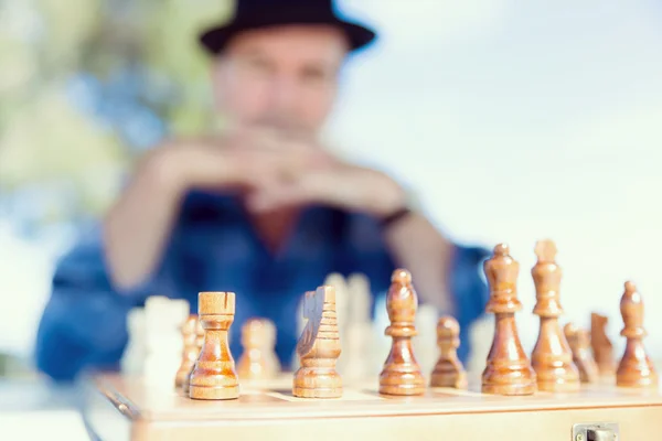 Gândire strategie de șah — Fotografie, imagine de stoc
