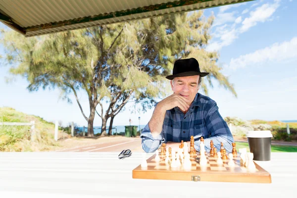 Thinking chess strategy — Stock Photo, Image
