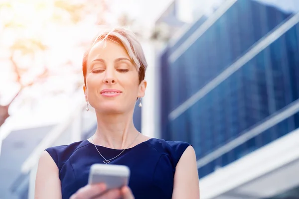 Hello there from business lady — Stock Photo, Image