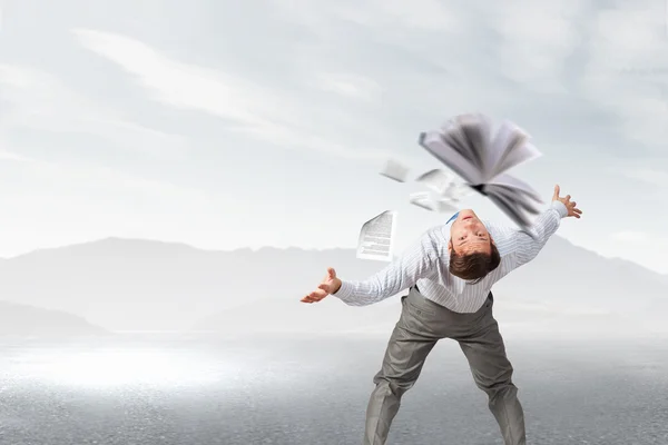 Two business people fighting with each other — Stock Photo, Image