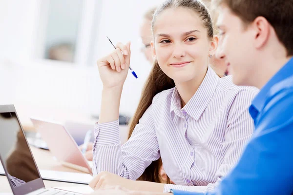 Studenten op Les — Stockfoto