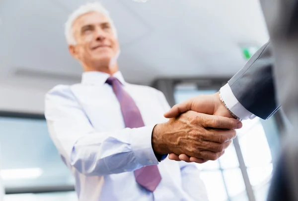 Handslag för businessmenoncepts - mjukt fokus — Stockfoto