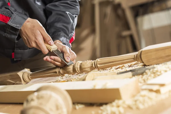 Timmerman op het werk — Stockfoto