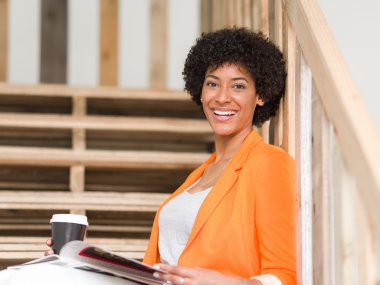 Genç iş kadınının portresi