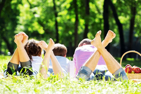 Picknick i trädgården — Stockfoto