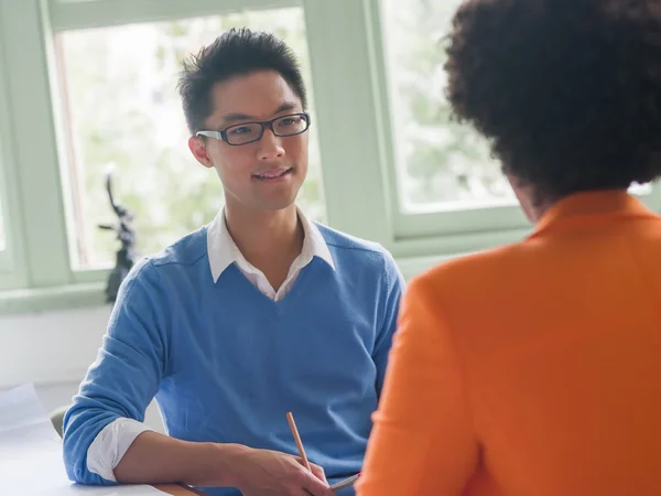 I am ready to answer your questions — Stock Photo, Image