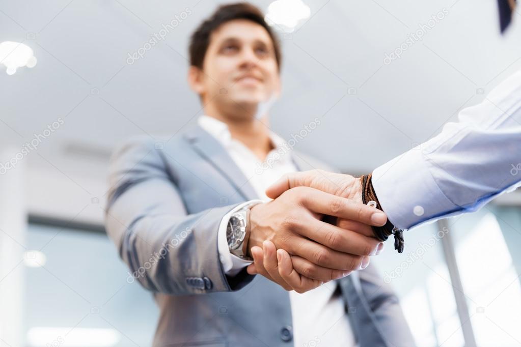 Handshake of businessmenoncepts - soft focus
