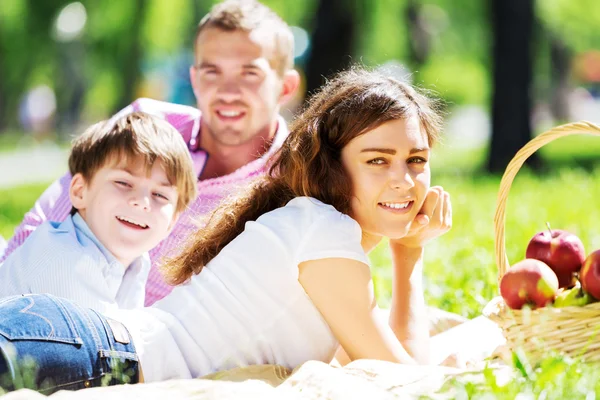 Picknick i trädgården — Stockfoto