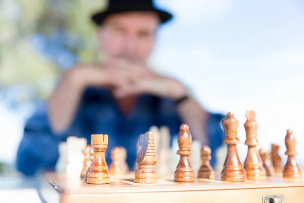 Denken schaken strategie — Stockfoto