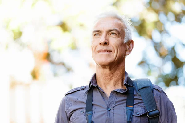 Handsome mature man outdoors — Stock Photo, Image