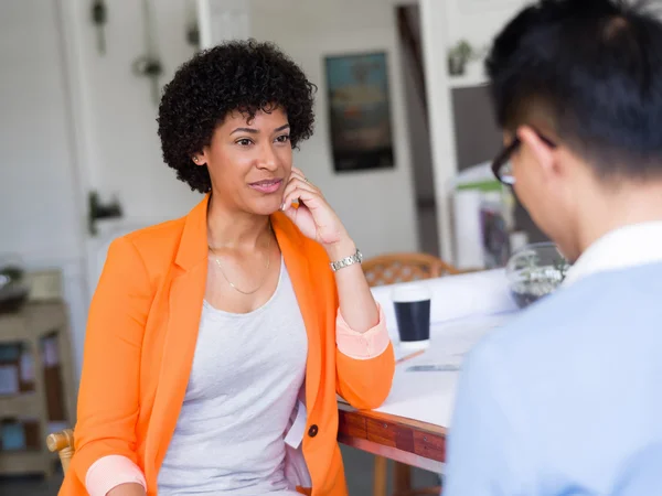 I am ready to answer your questions — Stock Photo, Image